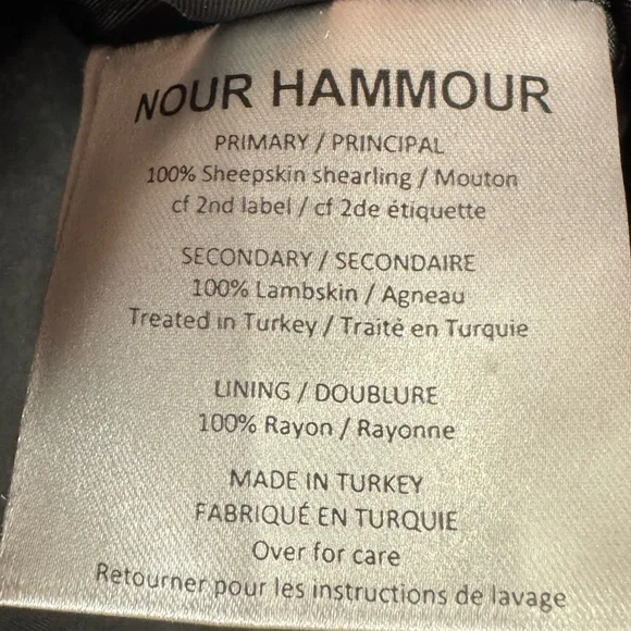 NWT Nour Hammour Aimée Shearling Fur Coat in Crimson/Oxblood red